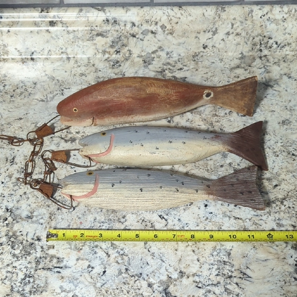 Rustic Brown and Gray Fish Accents Decor